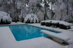 Evans, GA pool in winter